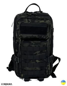 Тактический рюкзак Cordura 25 л с системой MOLLE, Black Multicam
