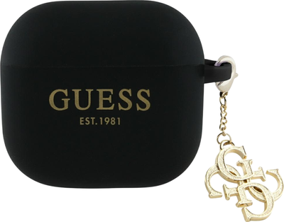 Etui Guess Silicone 4G Charm do Apple AirPods 4 Black (GUA4LECG4K)