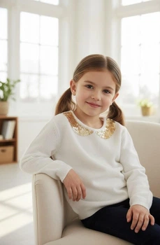 Джемпер для девочек chicco 090.65331.030 98 см Молочный