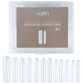 Верхні форми для нарощування VALERI Top Nail Forms Arched Square