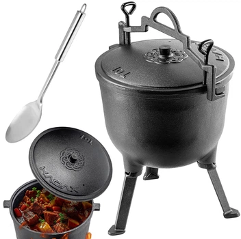 Набір мисливський казанок Kadax Hagen 10 л + ложка (5906638303771)