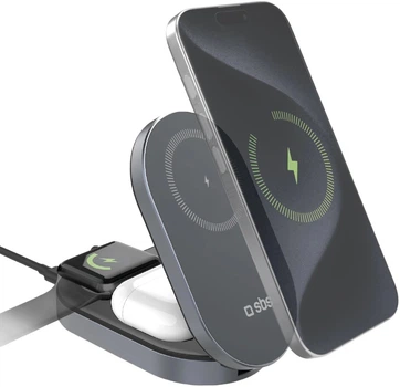 Бездротовий зарядний пристрій SBS 3-в-1 15 Вт (8018417499111)