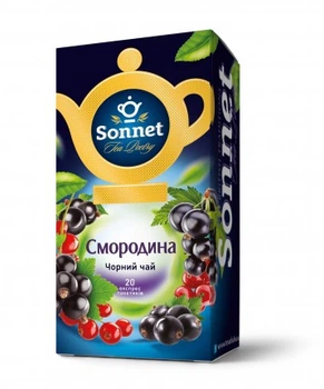 Чай чорний Смородина, 20х1.5г Sonnet