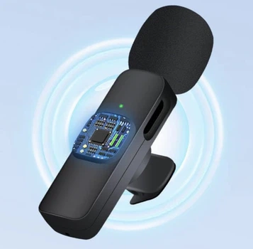 Петличный беспроводной микрофон с шумоподавлением с разъемом Type-C