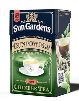 Чай зелений Gunpowder, 100г Sun Gardens