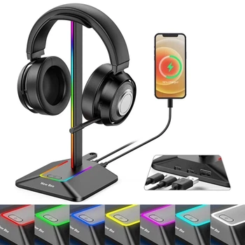 Подставка для игровых наушников New Bee Z8 с RGB-подсветкой (Black)