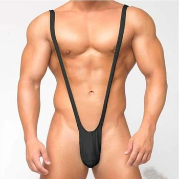 Чоловічі стрінги комбінезон "Борат" One Size чорний K0080-1