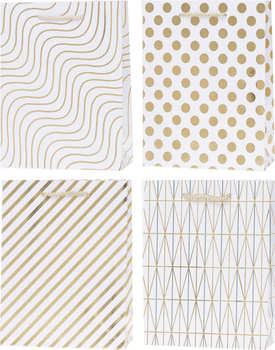 Zestaw torebek prezentowych Rozette Lux Graficzny 32.5 x 26 x 4.3 cm 12 szt (5907354073733)