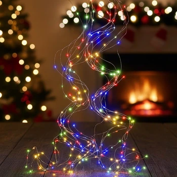 Гирлянда Конский хвост от сети, 2,5 м, 20 нитей, 500 LED, RGB