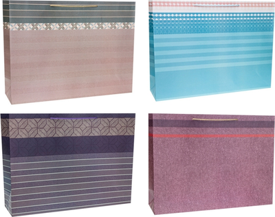 Zestaw torebek prezentowych Rozette Lux Jumbo 44 x 59 x 3.7 cm 12 szt (5907354121120)