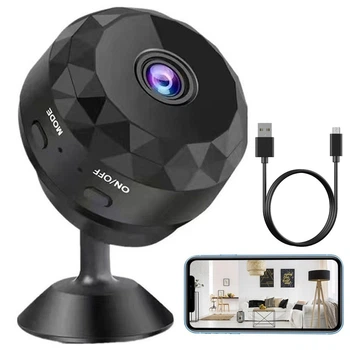 Беспроводная мини камера WiFi с магнитным держателем, FullHD