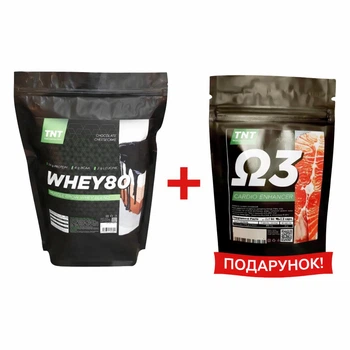 Протеин Whey 80 TNT Nutrition 2 кг– 80% чистого белка для Ваших мышц + Omega-3 в подарок (Шоколадный чизкейк)