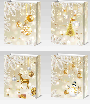 Zestaw torebek prezentowych W&K mix wzorów 42 x 30 x 4 cm 12 szt (5906168464638)