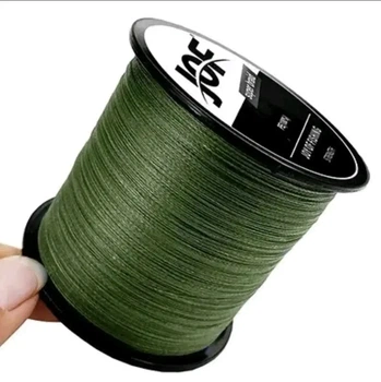 Шнур рибальський плетений JOF ×4 500 м #1.0 0.16 мм 18 lb 8.16 kg army-green