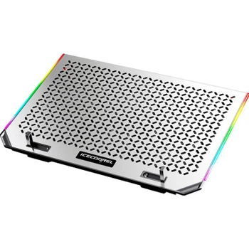 Підставка до ноутбука IceCoorel 10-15.6", 6*80mm 1800 RPM, 2*USB, 366x256x23mm, RGB (A17)