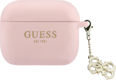 Etui Guess Silicone 4G Charm do Apple AirPods Pro 3 Pink (GUAP3LECG4P)