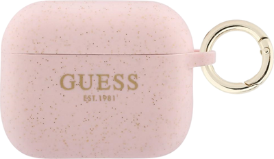 Etui Guess Silicone Glitter Ring do Apple AirPods Pro 3 Pink (GUAP3SGGEP)