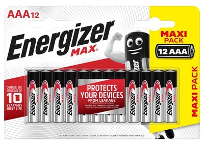 Baterie alkaliczne Energizer Max AAA 1.5 V 12 szt. (7638900438031)
