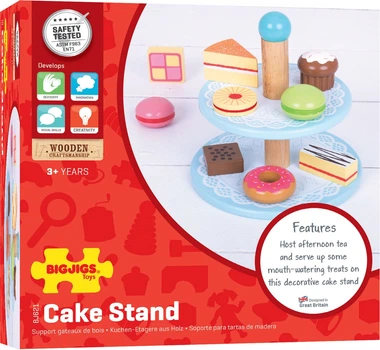 Zestaw do zabawy Bigjigs Toys Stojak na ciasto 13 elementów BJ621 (0691621026212)