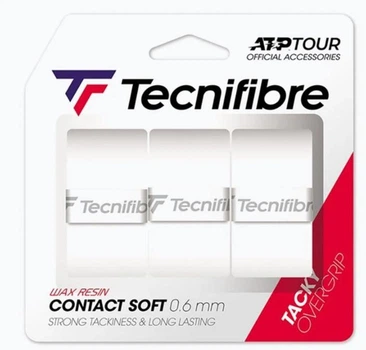 Намотування для тенісних ракеток Tecnifibre Contact Slim 3 шт. білі