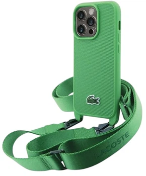 Etui Lacoste do iPhone 14 Pro Iconic Petit Pique Crossbody Green (LCHCP14LSPVCN)
