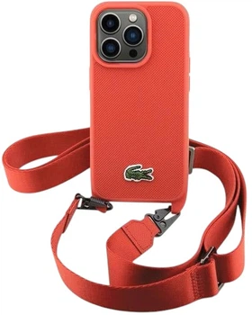 Etui Lacoste do iPhone 14 Pro Iconic Petit Pique Crossbody Red (LCHCP14LSPVCR)