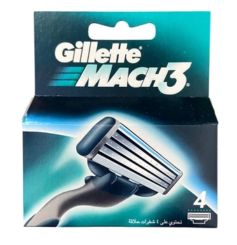Сменные картриджи для бритья Gillette Mach 3 (4 шт) сменные кассеты джилет мак3
