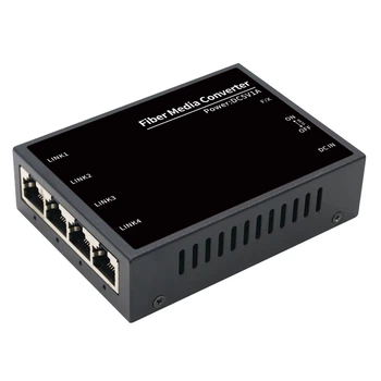 Медіаконвертер GreenVision GV-1004G-F/X-20KM A 4 порти RJ45 1000 Мб/с