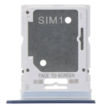 Держатель SIM-карты Xiaomi Note 11 Pro 5G / Redmi Note 11 Pro, С разъемом на карту памяти, Синий - 318199