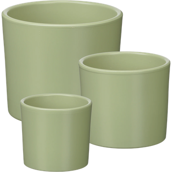 Zestaw doniczek ceramicznych Ibergarden Ø 14, 17, 22 cm Miętowy (100083)