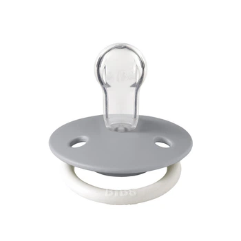 Соска пустушка BIBS De Lux Silicone (кругла) 0-36 міс - Cloud нічна