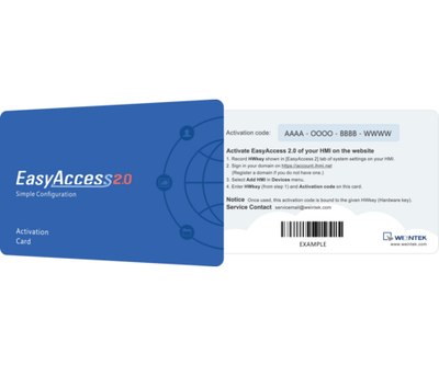 Карта активації WEINTEK EasyAccess 2.0