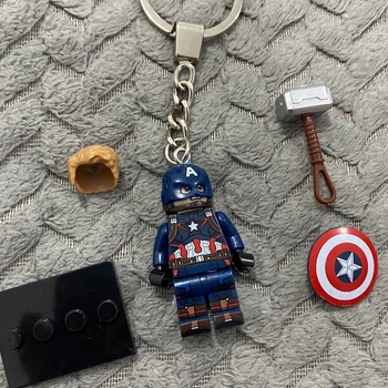 Брелок на ключи в стиле лего (LEGO) Captain America | Подвеска на Портфель Капитан Америка