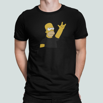 Мужская футболка Stedman с принтом Homer Гомер Симпсон Черный XXL