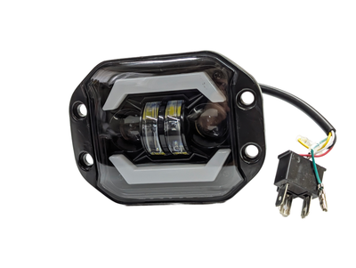 Світлодіодна фара StarLight HP-GZD-265-05 ближнє/дальнє DRL + поворот універсальна прямокутна 12/24V