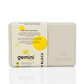 Блок для йоги Gemini Eva Pro 180грамм 23х15х7,5см (Миндальное молоко) Milk GBK-1007