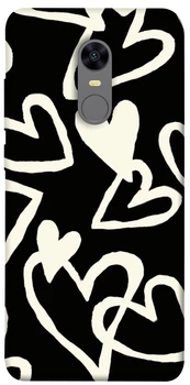 Чохол Black and white hearts для Xiaomi Redmi 5 Plus