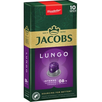 Кофе Jacobs Lungo 8 Intenso в капсулах совместимы с Nespresso 10 шт. (8711000371244) (353461)