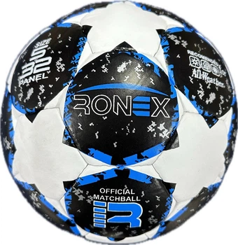 М'яч футбольний чорно-синій Ronex Grippy F5