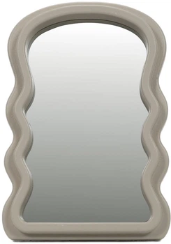 Lustro wiszące Home & Styling Collection 94696 dekoracyjne w falistej ramie 18 x 26 cm Beżowe (5902973451634)
