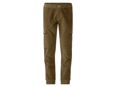 Брюки Slim Fit вельветовые для мужчины Livergy LYCRA® 414897 50(M) хаки