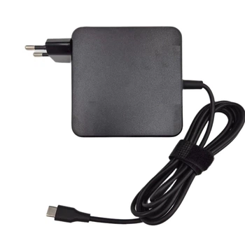 Блок питания Type-C 90W для Apple, Asus, Acer, HP, Dell, Lenovo, Samsung, Xiaomi. Квадратный Черный