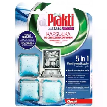 Порошок для чищення посудомийних машин Dr. Prakti, 3 капсули