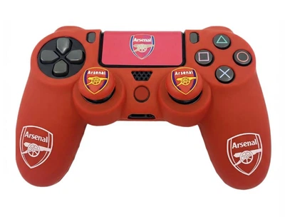 Защитный силиконовый чехол Liverpool и наклейка на тачпад для геймпада Sony DualShock (PS4) + накладки на стики