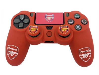 Защитный силиконовый чехол Arsenal и наклейка на тачпад для геймпада Sony DualShock (PS4) + накладки на стики