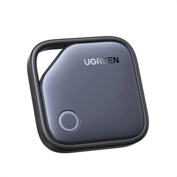 Смарт-трекер UGREEN FineTrack CM816 поддержка Apple Find My Bluetooth 5.0 BLE батарейка CR2032 до 24 месяцев работы темно-серый с черным (45297)