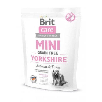 Корм сухий Brit Care Grain Free Mini Yorkshire для йоркширських тер’єрів з лососем та тунцем 400 г 8595602520206