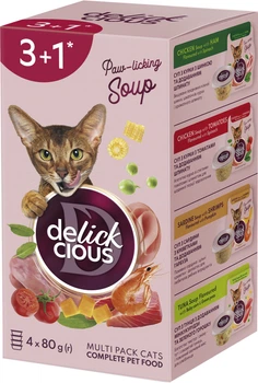 Вологий корм для котів Delickcious №4 Супи 320 г