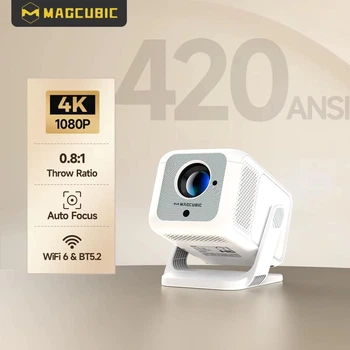 Проектор Magcubic HY310x 4K: Android, яркость 420 ANSI, автофокус, Wi-Fi 6+BT, Bluetooth, HDMI, USB