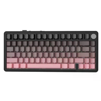 Ігрова механічна бездротова клавіатура Attack Shark X85 Pink gradient, 75%, RGB, USB-C, hot-swap, White Jade Switch з регулятором гучності